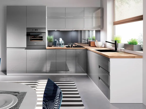 Nouvelle tendance Meuble De Cuisine ASPAS 3 Tiroirs 60 Cm Blanc/gris Laqué 3